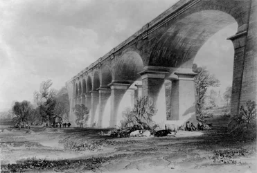 Viaduc de Wharncliffe, vers 1840